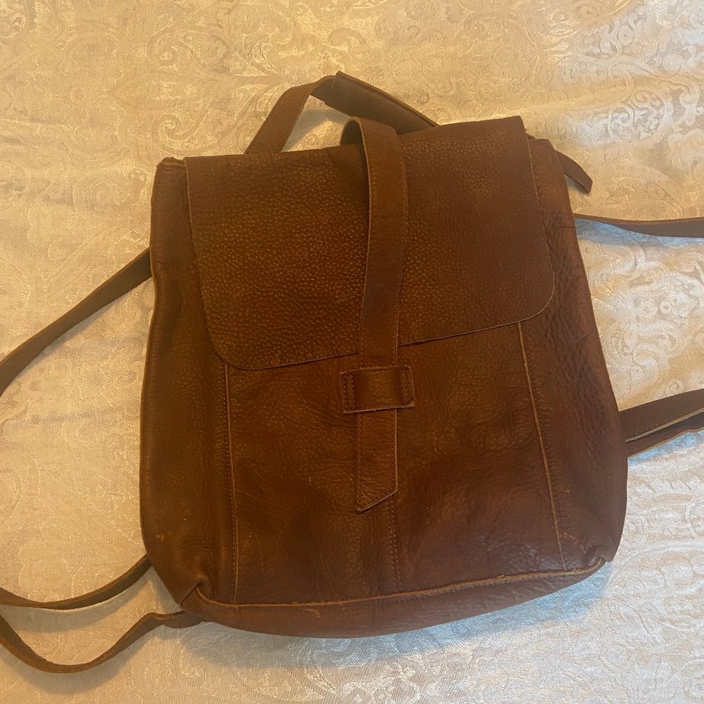 Duluth Trading Company Lifetime Leather Convertible Backpack